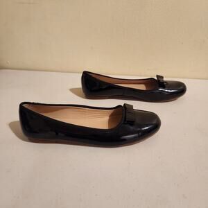 Elephantito Camille Flats Black Girls Size US 6 Patent Leather Ballet Flats